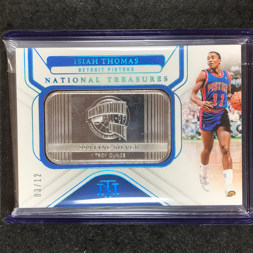 2024-25 National Treasures ISIAH THOMAS Silver HOF Logo 3/12 #1