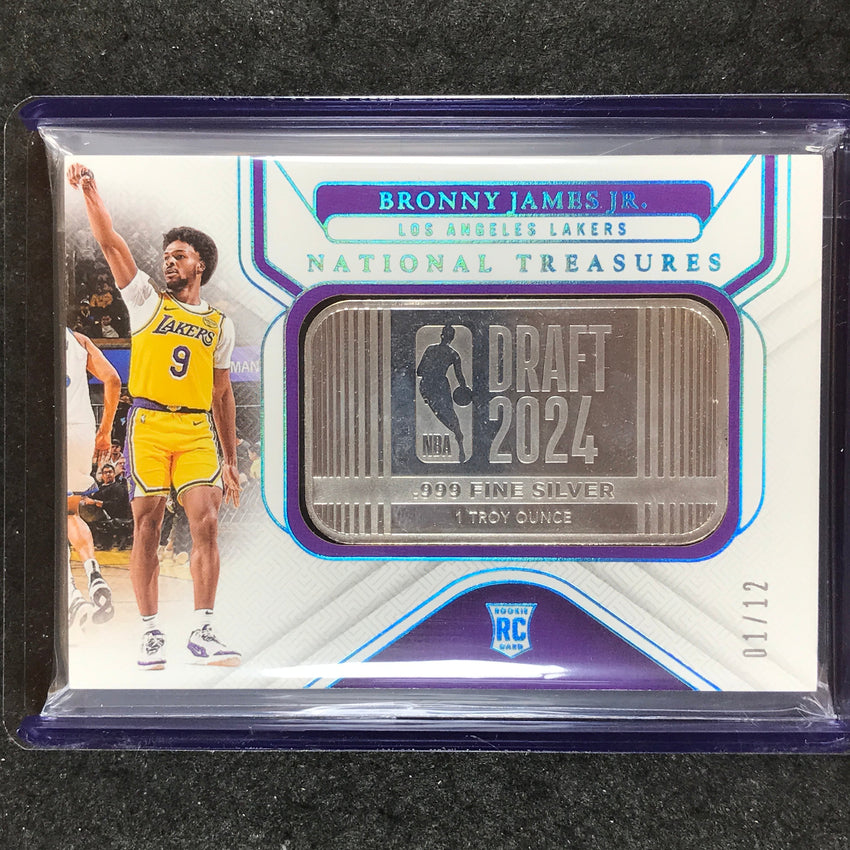 2024-25 National Treasures BRONNY JAMES JR. Silver Draft Rookie Logo 1/12 #4