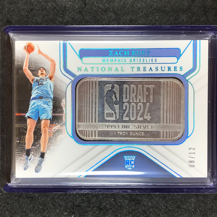 2024-25 National Treasures ZACH EDEY Silver Draft Rookie Logo 8/12 #7