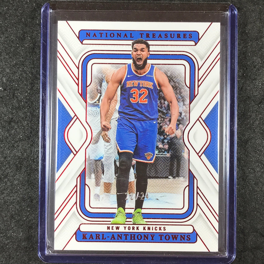 2024-25 National Treasures KARL-ANTHONY TOWNS Base International 22/24 #44