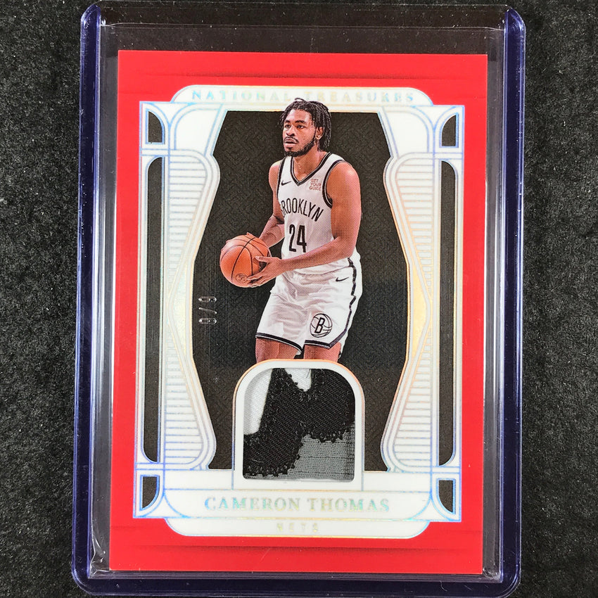 2024-25 National Treasures CAMERON THOMAS Material Treasures Patch Red 6/8