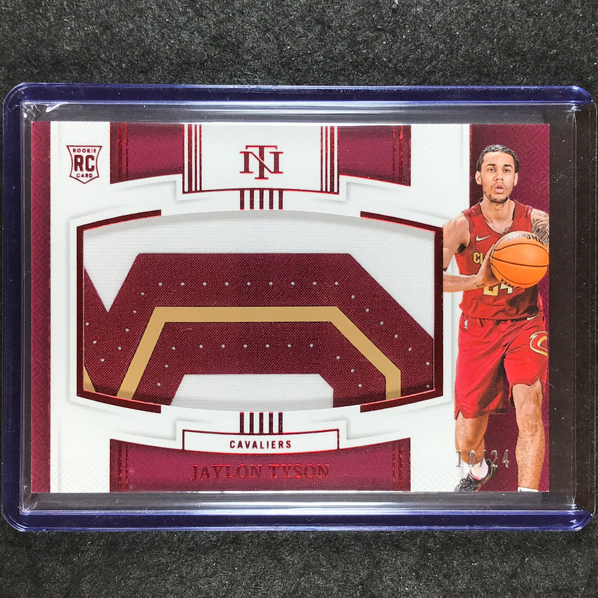 2024-25 National Treasures JAYLON TYSON Rookie Jumbo Materials Patch 10/24
