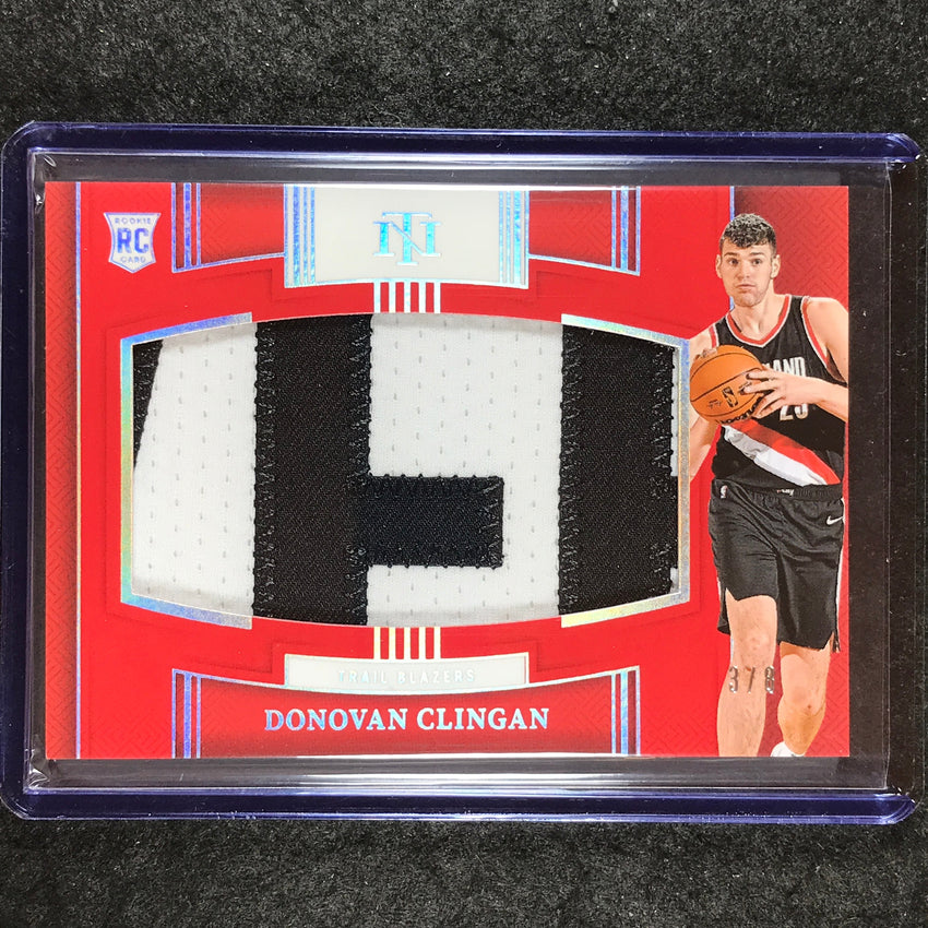 2024-25 National Treasures DONOVAN CLINGAN Rookie Jumbo Materials Patch Red 3/8
