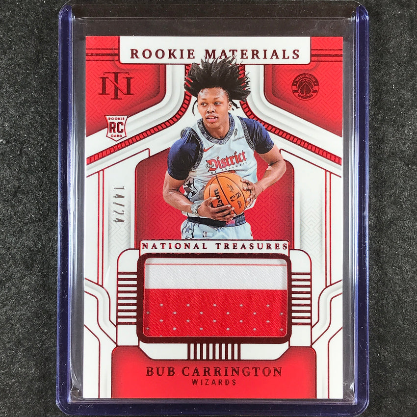 2024-25 National Treasures BUB CARRINGTON Rookie Materials Patch 14/24