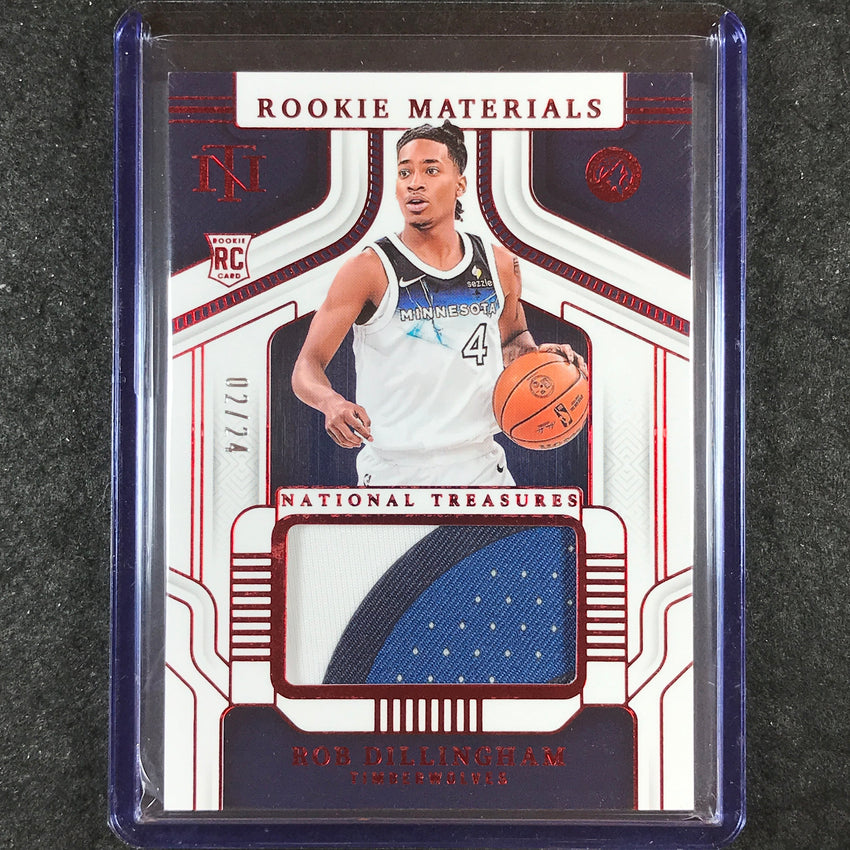 2024-25 National Treasures ROB DILLINGHAM Rookie Materials Patch 2/24