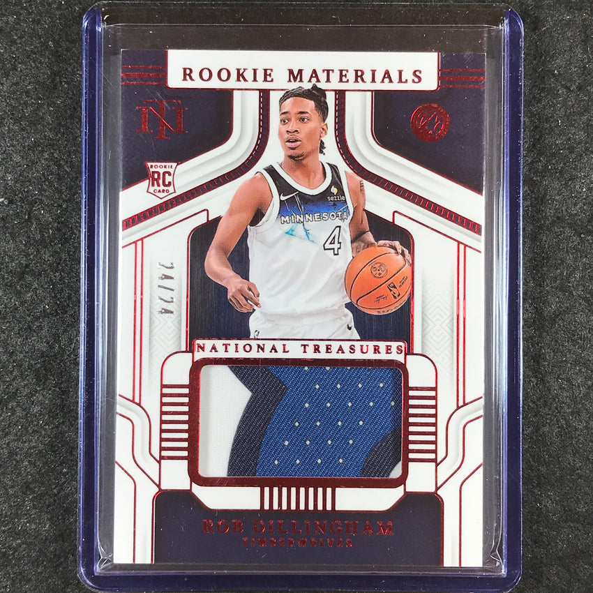 2024-25 National Treasures ROB DILLINGHAM Rookie Materials Patch 24/24
