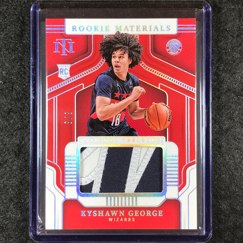 2024-25 National Treasures KYSHAWN GEORGE Rookie Materials Patch Red 8/8