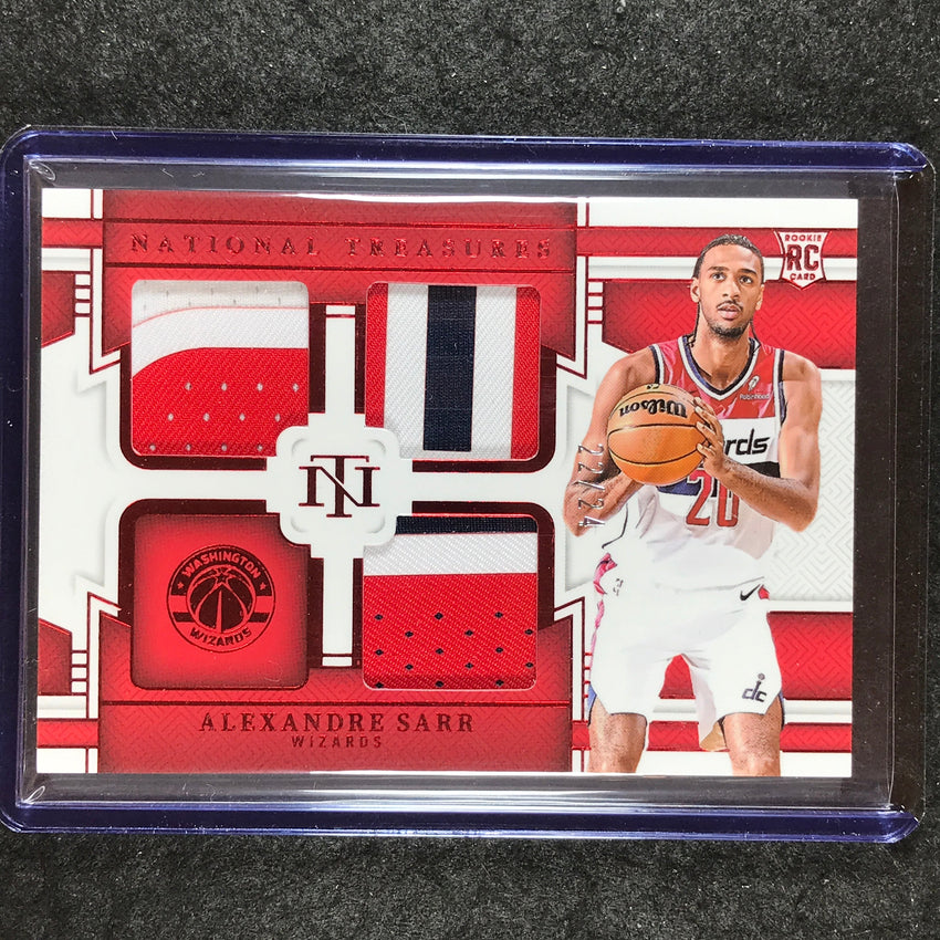 2024-25 National Treasures ALEXANDRE SARR Rookie Triple Materials Patch 22/24