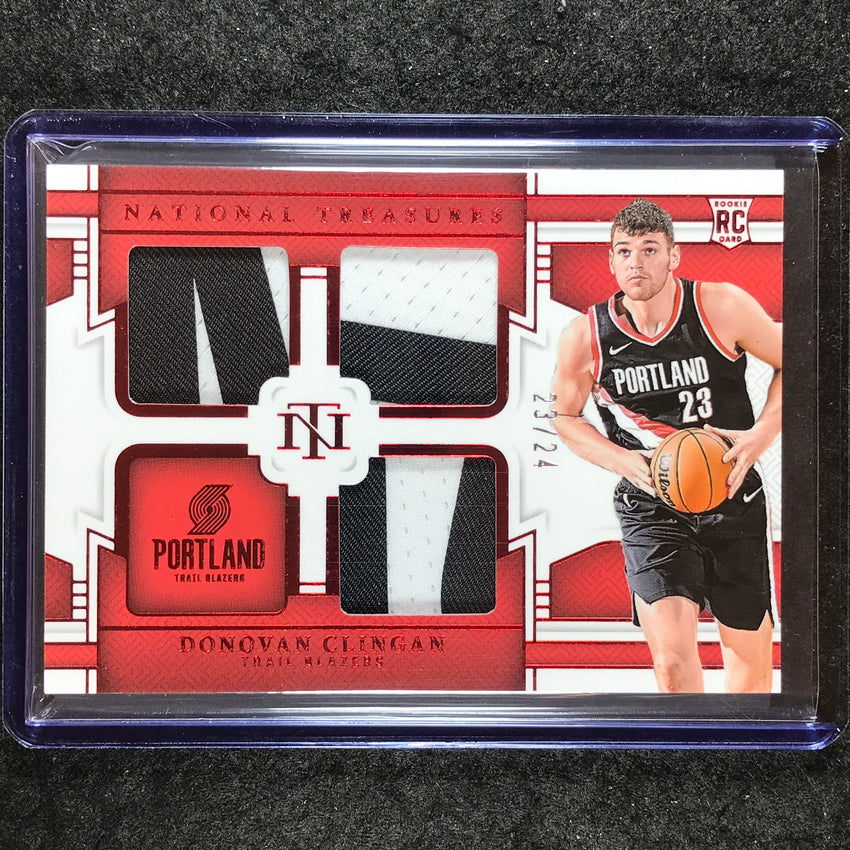 2024-25 National Treasures DONOVAN CLINGAN Rookie Triple Materials Patch 23/24