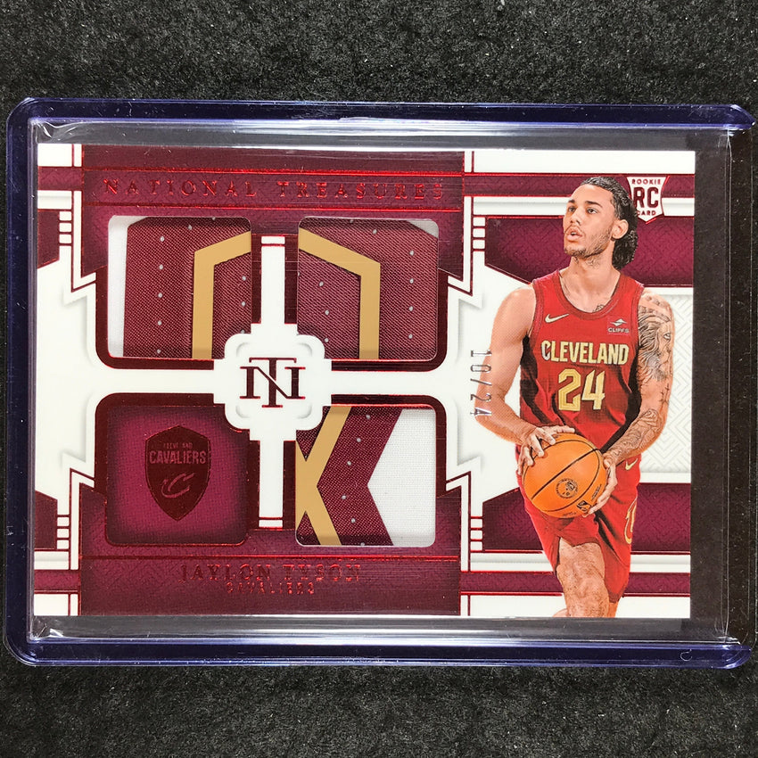 2024-25 National Treasures JAYLON TYSON Rookie Triple Materials Patch 10/24