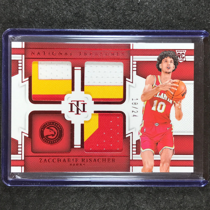 2024-25 National Treasures ZACCHARIE RISACHER Rookie Triple Material Patch 18/24