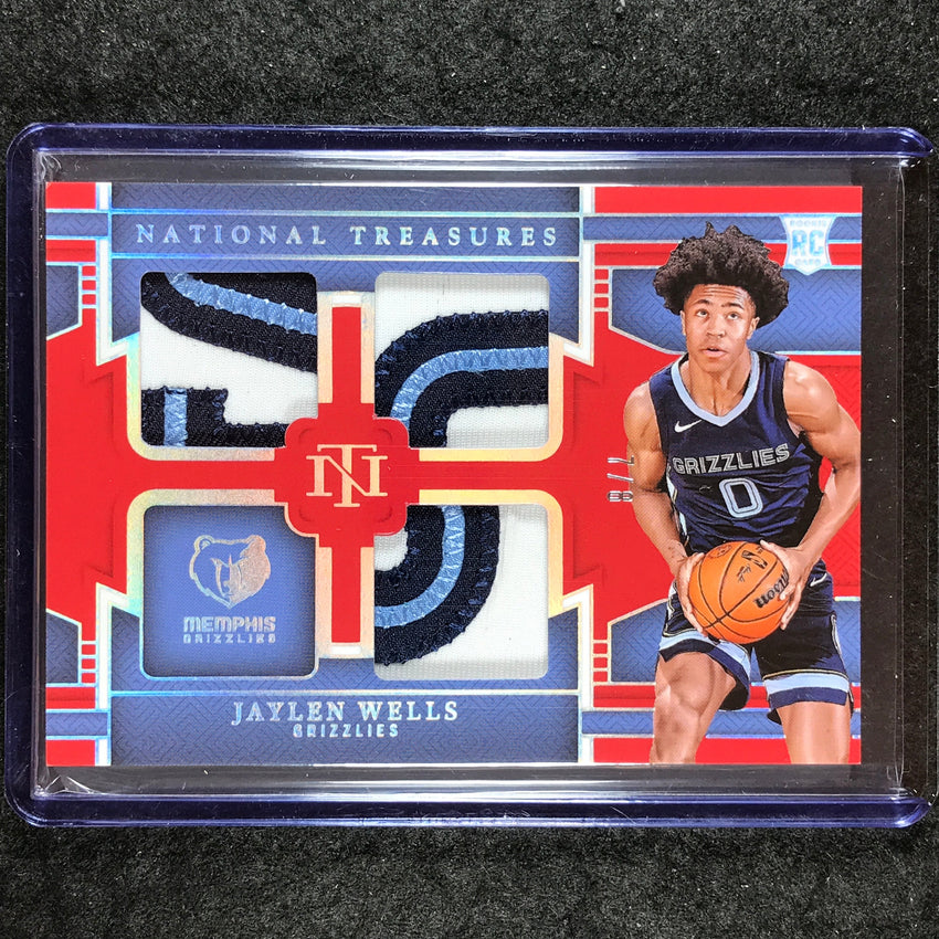 2024-25 National Treasures JAYLEN WELLS Rookie Triple Materials Patch Red 7/8