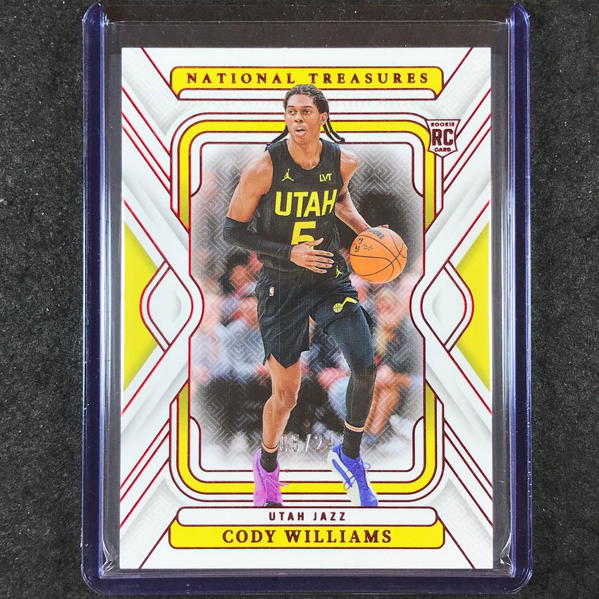 2024-25 National Treasures CODY WILLIAMS Base International 5/24 #78