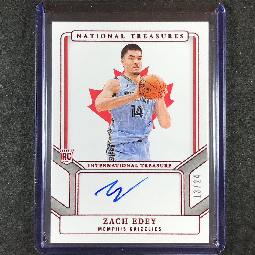 2024-25 National Treasures ZACH EDEY International Treasure Rookie Auto 13/24