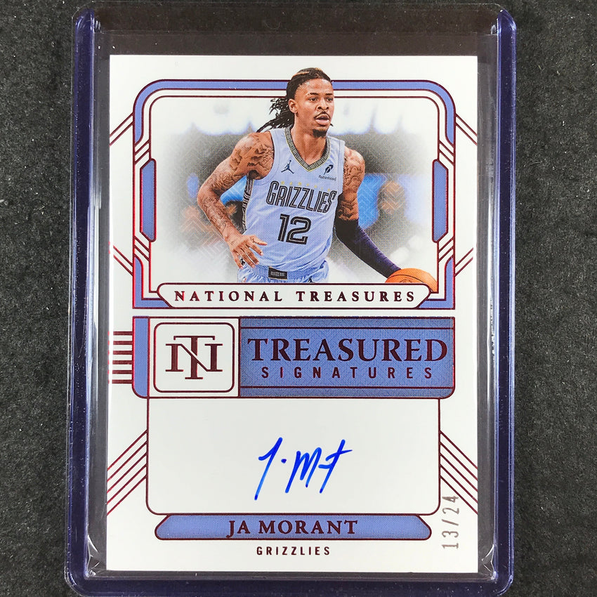 2024-25 National Treasures JA MORANT Treasured Signatures Auto 13/24