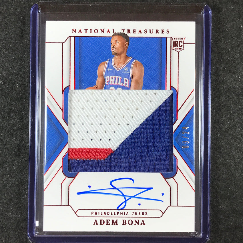 2024-25 National Treasures ADEM BONA Rookie Patch Auto International 9/24 #108