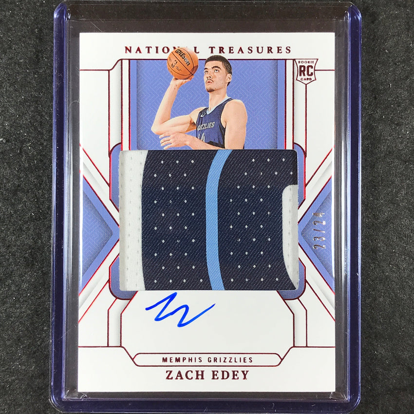 2024-25 National Treasures ZACH EDEY Rookie Patch Auto International 23/24 #118