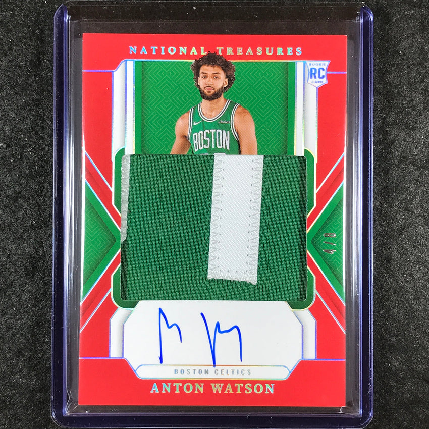 2024-25 National Treasures ANTON WATSON Rookie Patch Auto International Red 4/8