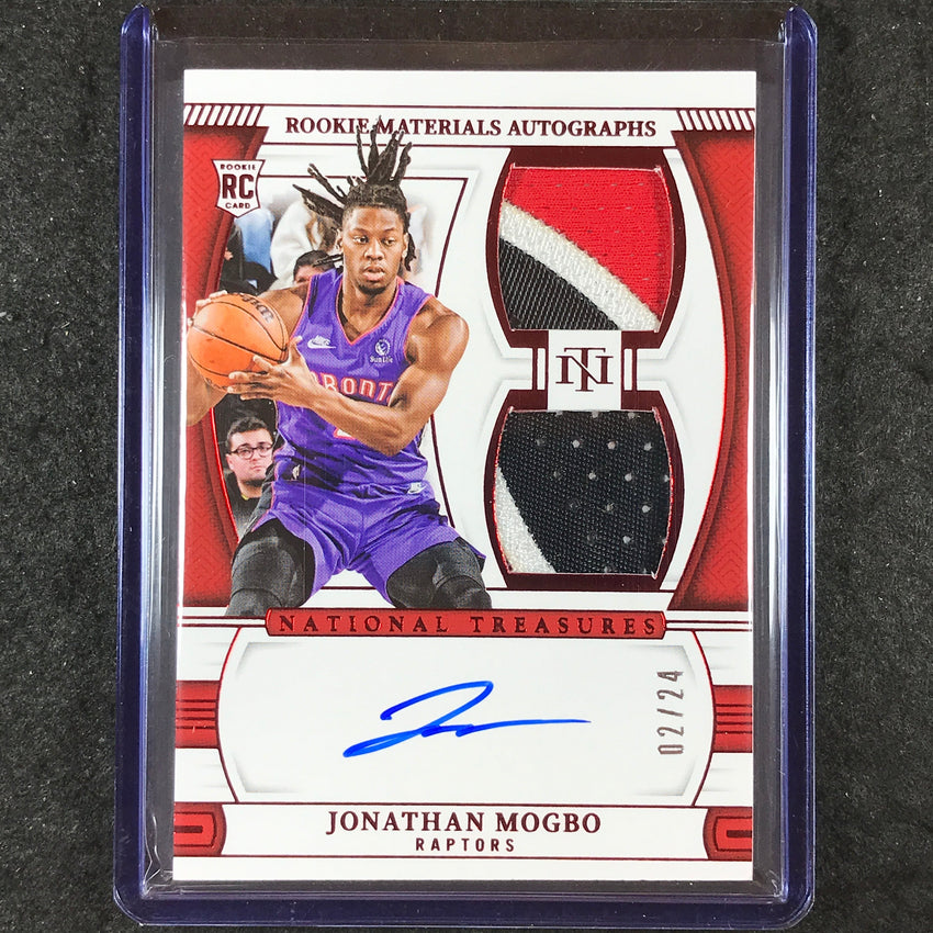 2024-25 National Treasures JONATHAN MOGBO Rookie Materials Dual Patch Auto 2/24