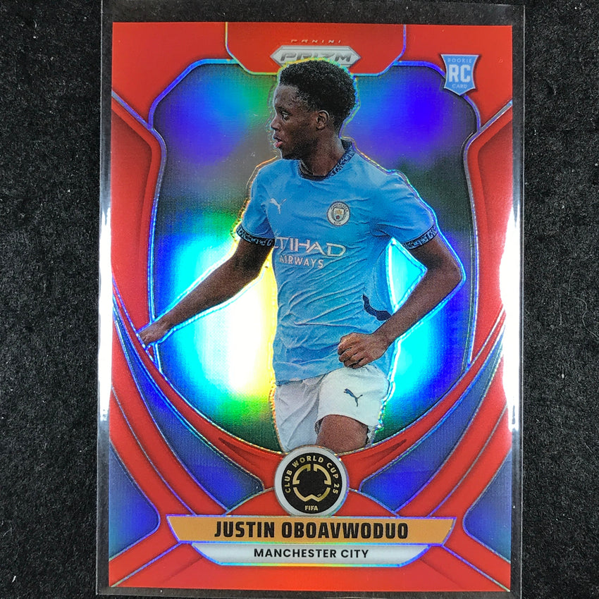2025 Prizm FIFA Club World Cup JUSTIN OBOAVWODUO Rookie Red /199 #138