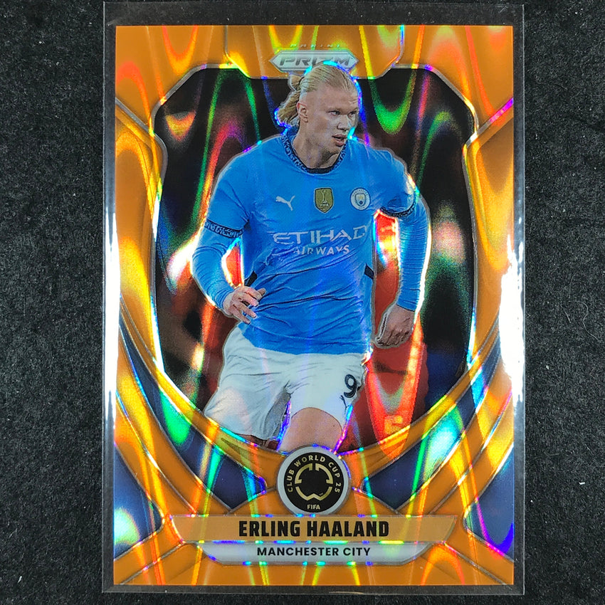 2025 Prizm FIFA Club World Cup ERLING HAALAND Base Orange Seismic 3/199 #136