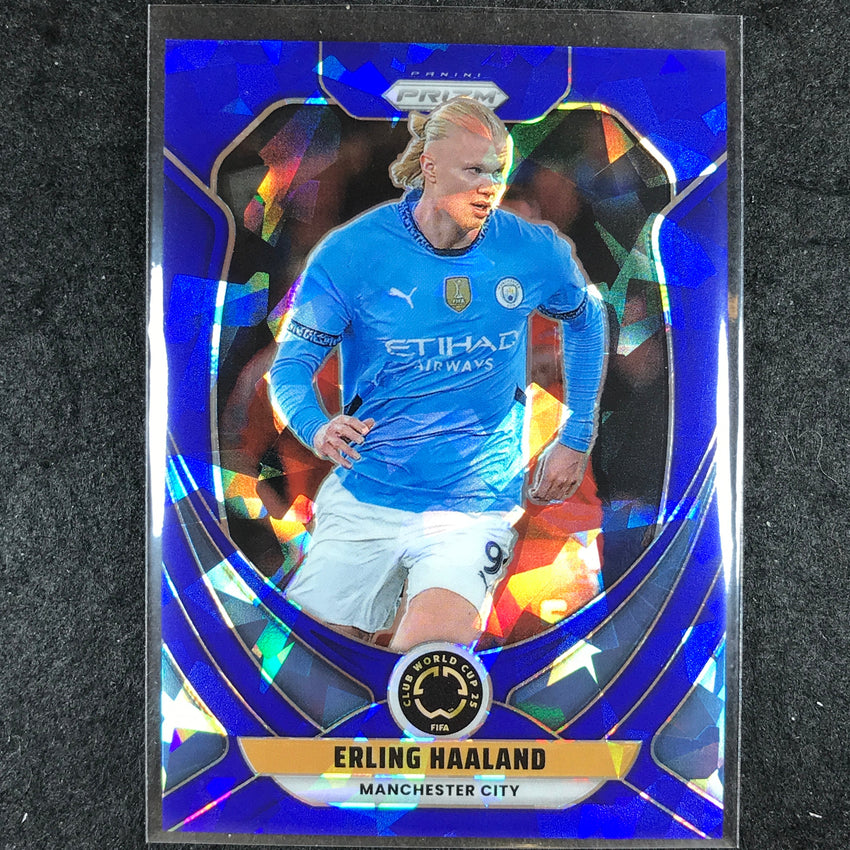 2025 Prizm FIFA Club World Cup ERLING HAALAND Blue Ice /175 #136