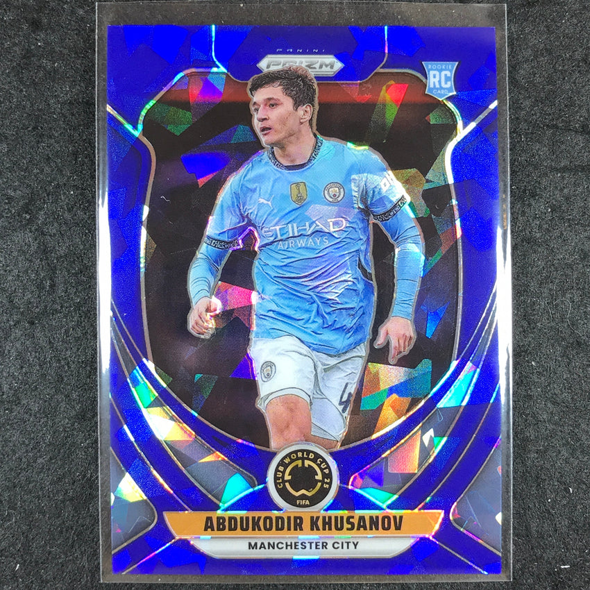 2025 Prizm FIFA Club World Cup ABDUKODIR KHUSANOV Rookie Blue Ice /175 #141