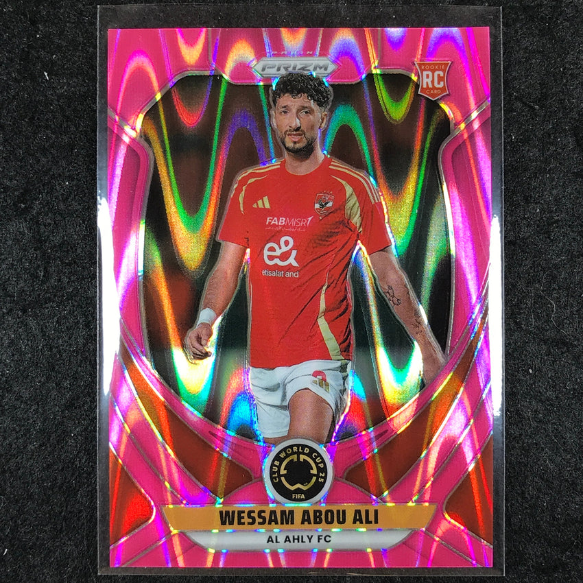 2025 Prizm FIFA Club World Cup WESSAM ABOU ALI Rookie Base Pink Seismic 241/299