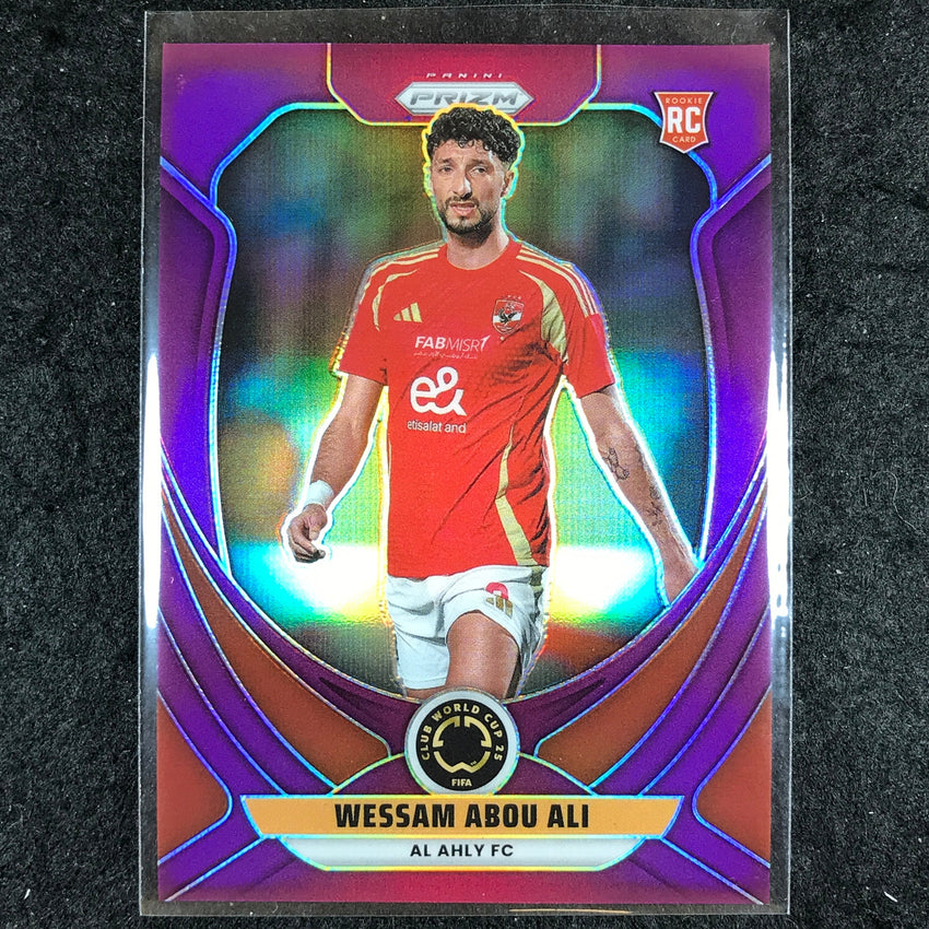 2025 Prizm FIFA Club World Cup WESSAM ABOU ALI Rookie Purple /125 #6