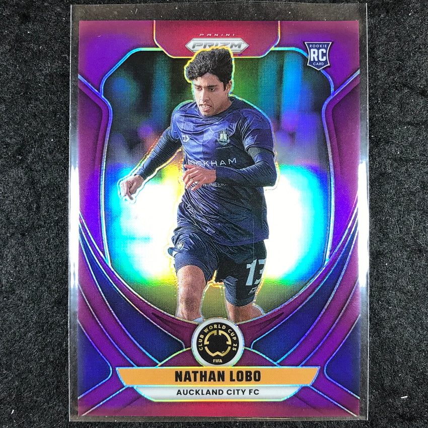 2025 Prizm FIFA Club World Cup NATHAN LOBO Rookie Purple /125 #33