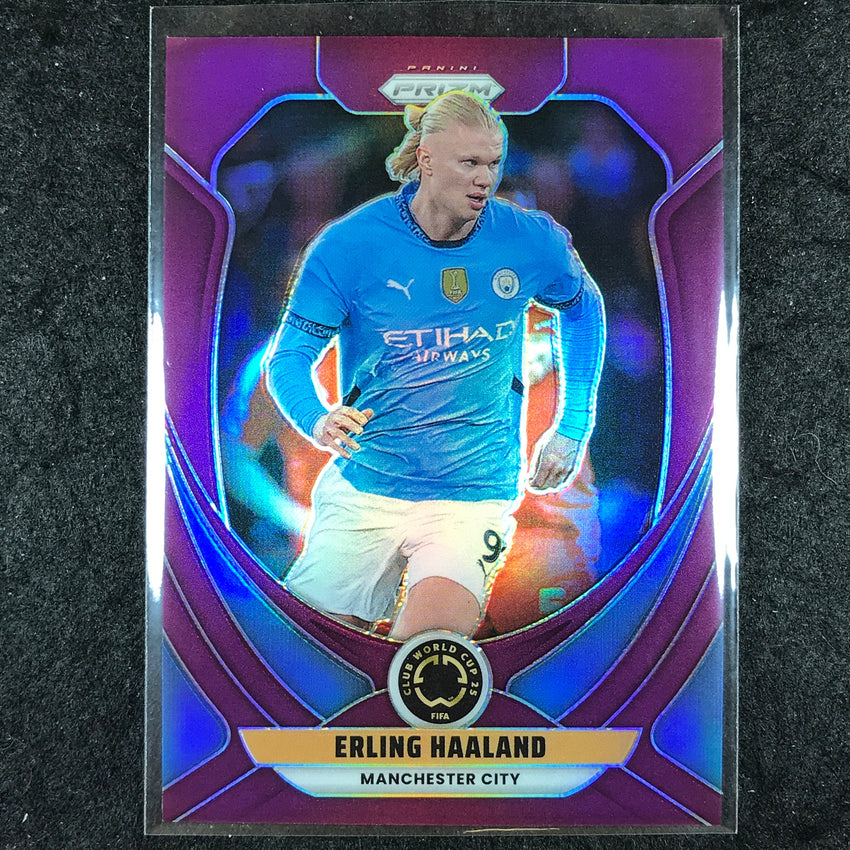 2025 Prizm FIFA Club World Cup ERLING HAALAND Purple /125 #136
