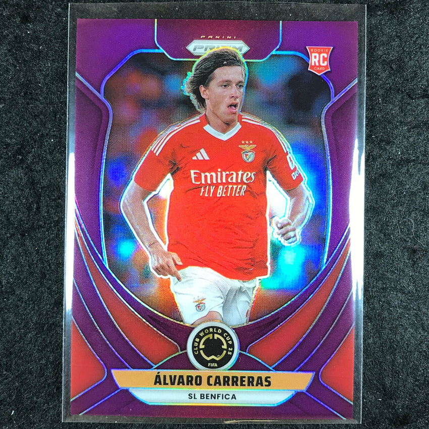 2025 Prizm FIFA Club World Cup ALVARO CARRERAS Rookie Purple /125 #182