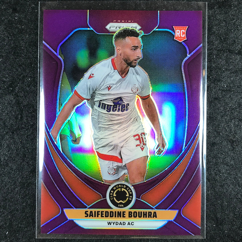 2025 Prizm FIFA Club World Cup SAIFEDDINE BOUHRA Rookie Purple /125 #198