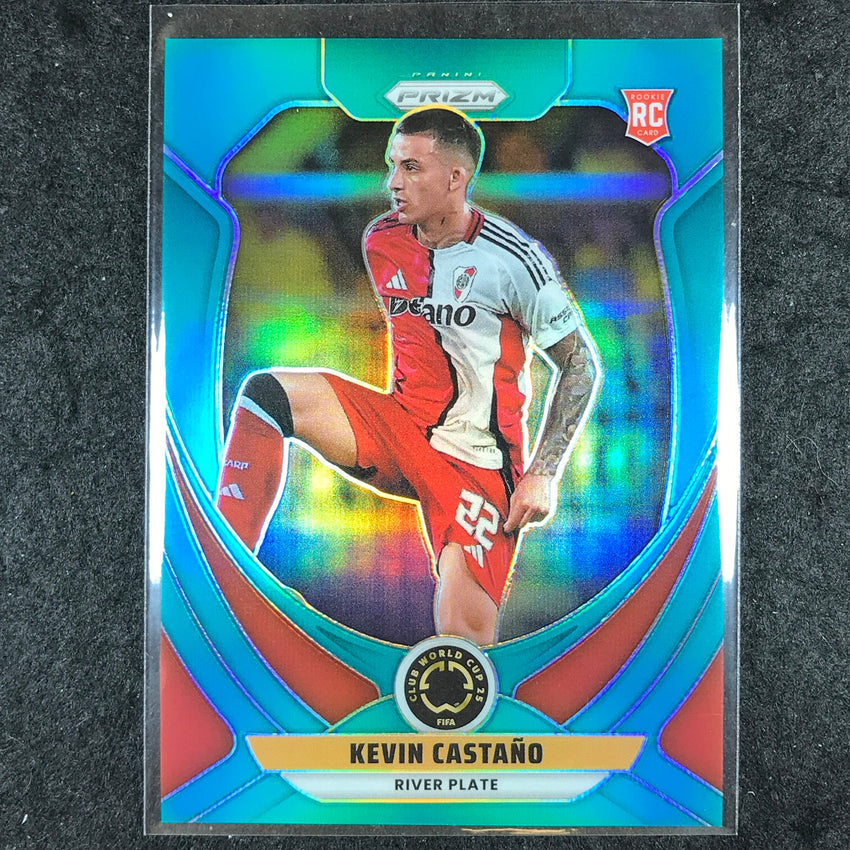 2025 Prizm FIFA Club World Cup KEVIN CASTANO Rookie Teal 47/99 #181