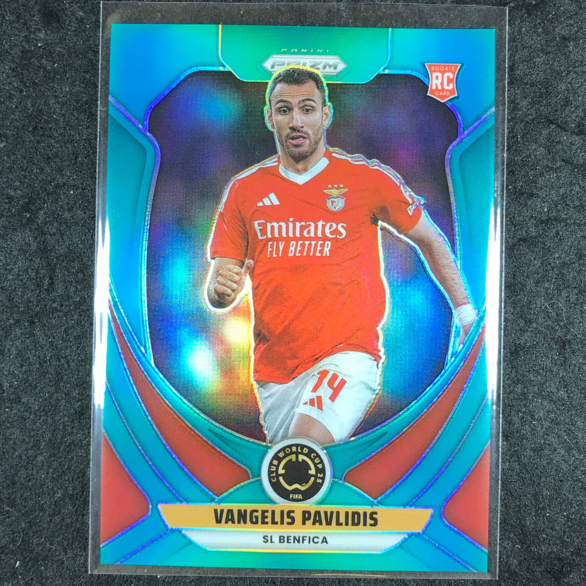 2025 Prizm FIFA Club World Cup VANGELIS PAVLIDIS Rookie Teal 90/99 #187