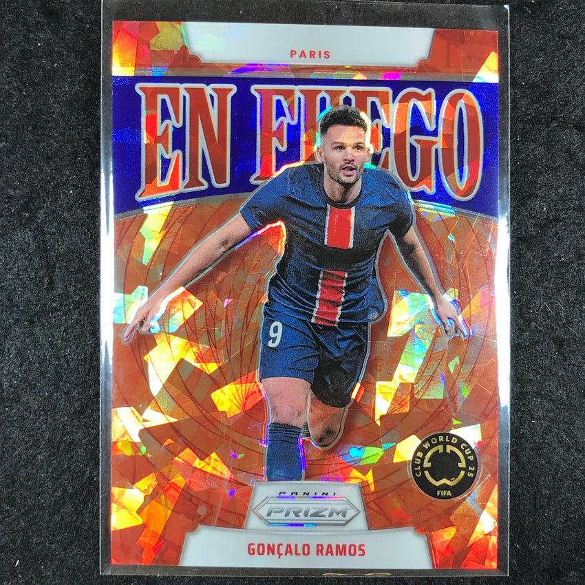 2025 Prizm FIFA Club World Cup GONCALO RAMOS En Fuego Blue Ice 34/99 #4