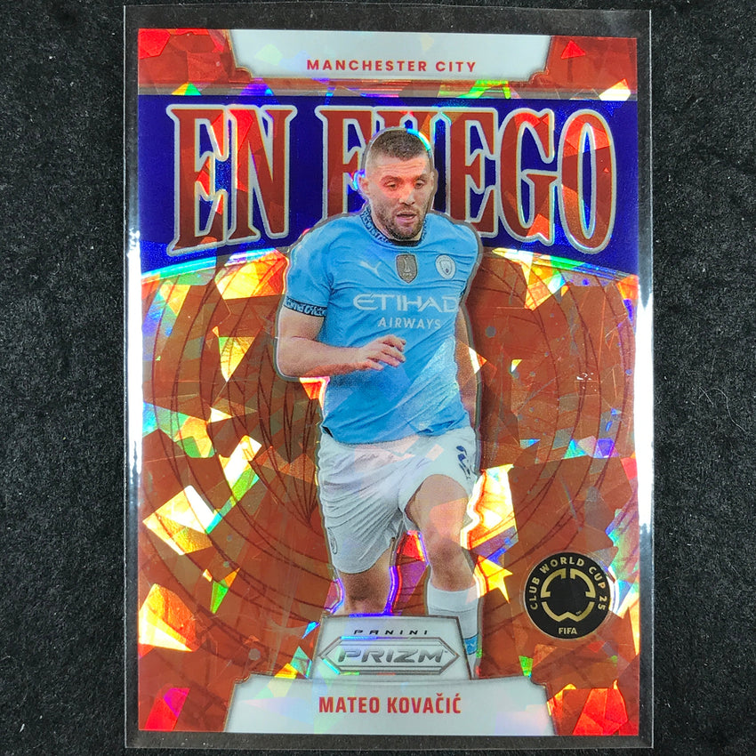 2025 Prizm FIFA Club World Cup MATEO KOVACIC En Fuego Blue Ice 15/99 #20
