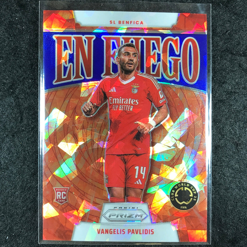 2025 Prizm FIFA Club World Cup VANGELIS PAVLIDIS En Fuego Rookie Blue Ice 21/99