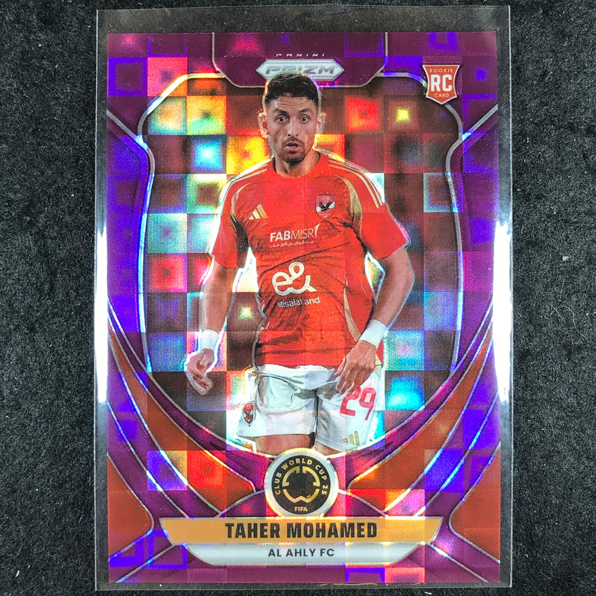 2025 Prizm FIFA Club World Cup TAHER MOHAMED Rookie Base Purple Pandora 20/49 #5