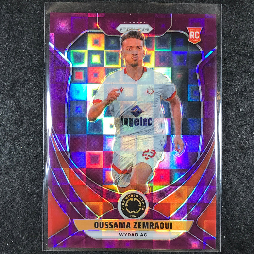 2025 Prizm FIFA Club World Cup OUSSAMA ZEMRAOUI Rookie Base Purple 16/49 #197