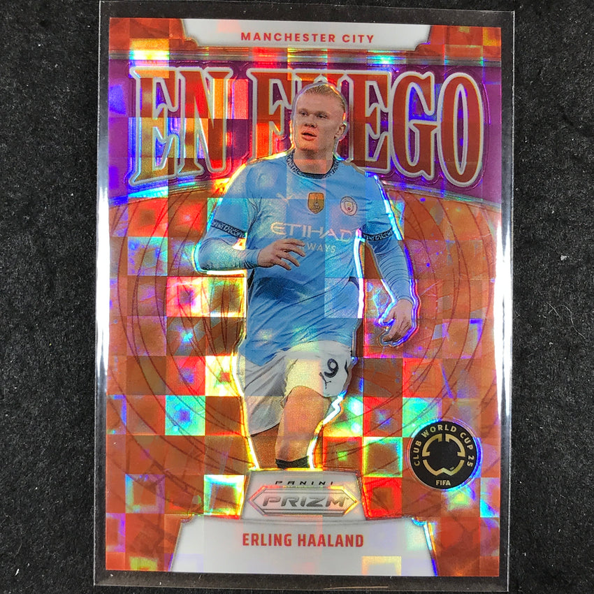 2025 Prizm FIFA Club World Cup ERLING HAALAND En Fuego Purple Pandora 11/49 #19