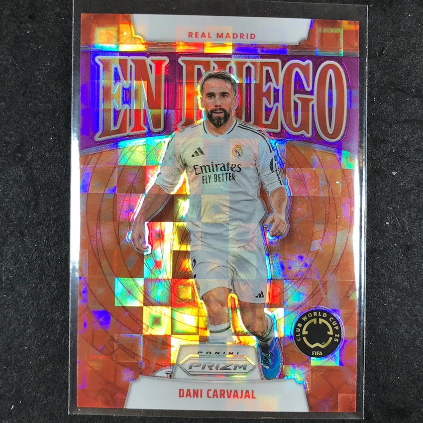2025 Prizm FIFA Club World Cup DANI CARVAJAL En Fuego Purple Pandora 2/49 #23