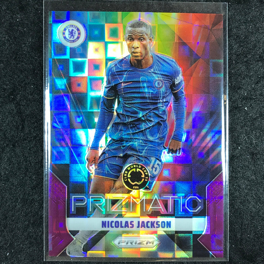 2025 Prizm FIFA Club World Cup NICOLAS JACKSON Prizmatic Purple Pandora 13/49 #9
