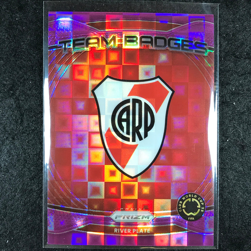 2025 Prizm FIFA Club World Cup RIVER PLATE Team Badges Purple Pandora 3/49 #18