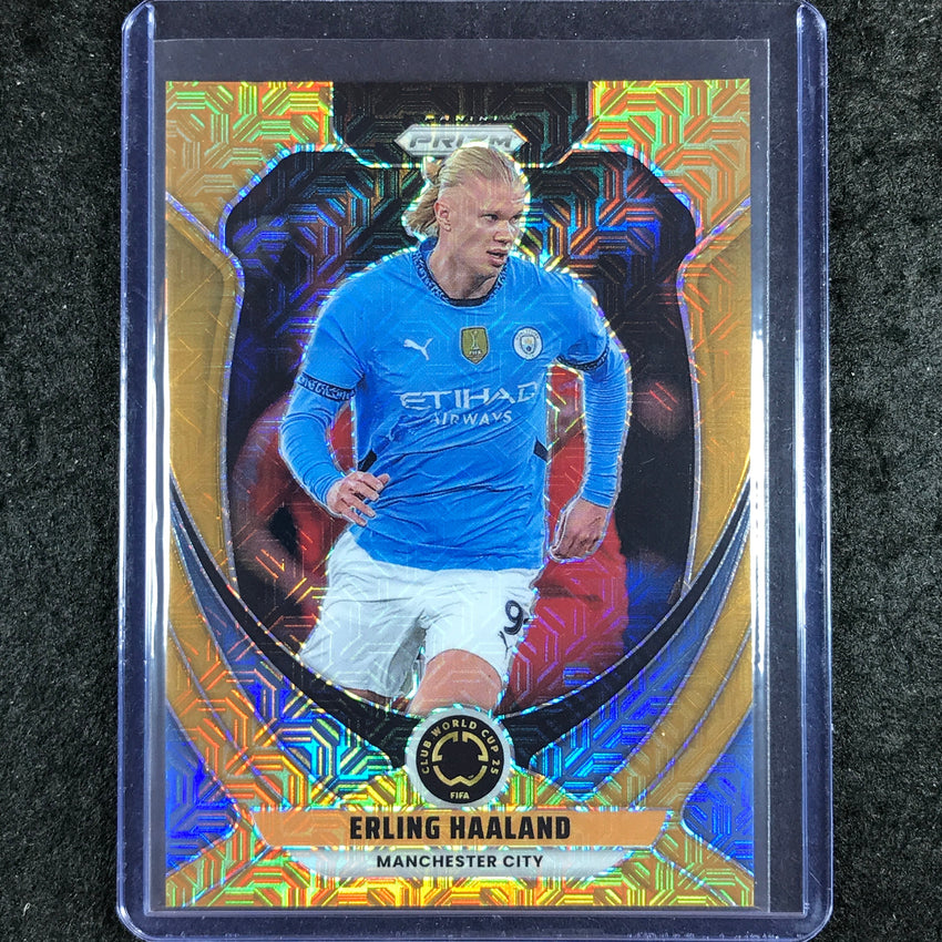 2025 Prizm FIFA Club World Cup ERLING HAALAND Base Gold Mojo 17/25 #136