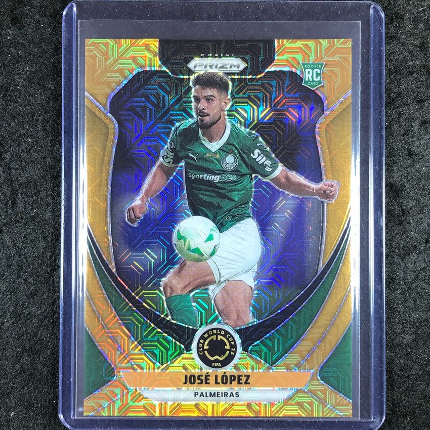 2025 Prizm FIFA Club World Cup JOSE LOPEZ Rookie Base Gold Mojo 3/25 #152