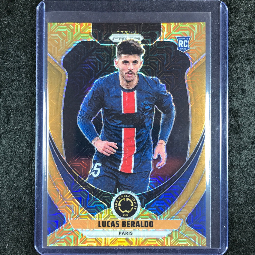 2025 Prizm FIFA Club World Cup LUCAS BERALDO Rookie Base Gold Mojo 5/25 #157
