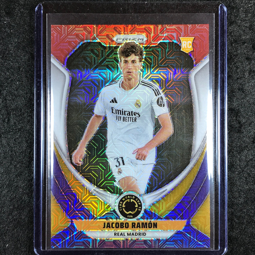 2025 Prizm FIFA Club World Cup JACOBO RAMON Rookie Red White & Blue SSP #166