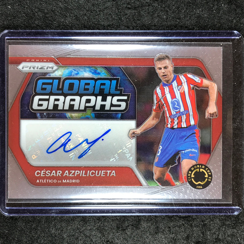 2025 Prizm FIFA Club World Cup CESAR AZPILICUETA Global Graphs Auto Base #CA