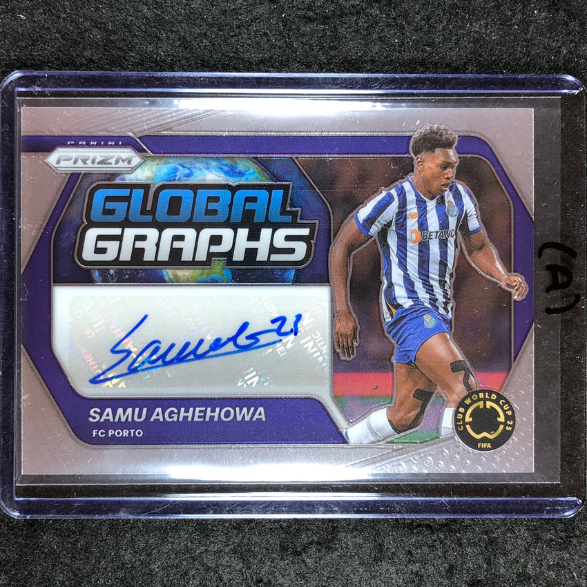 2025 Prizm FIFA Club World Cup SAMU AGHEHOWA Global Graphs Auto Base #SA (A)